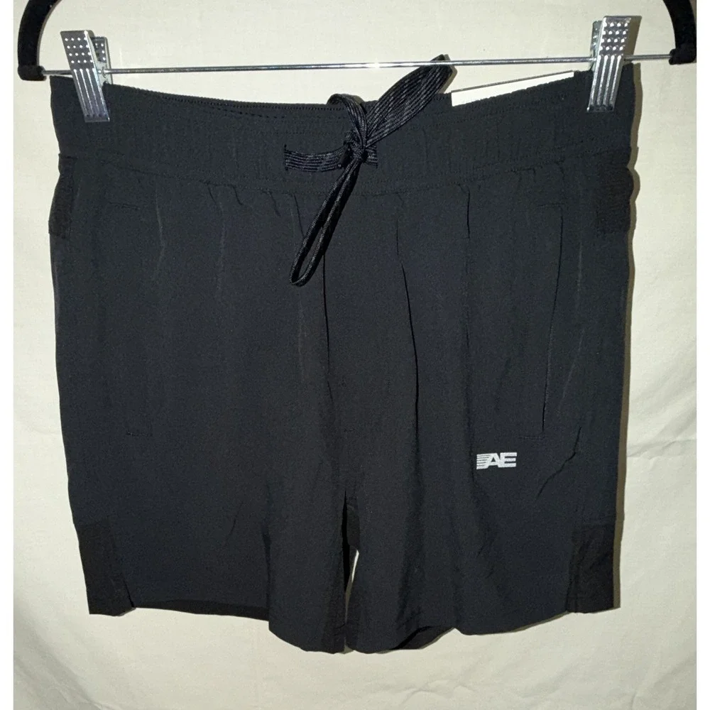 AE 24/7 Training Jogger Short Men's Small Black Drawstring Elastic Waist Pockets